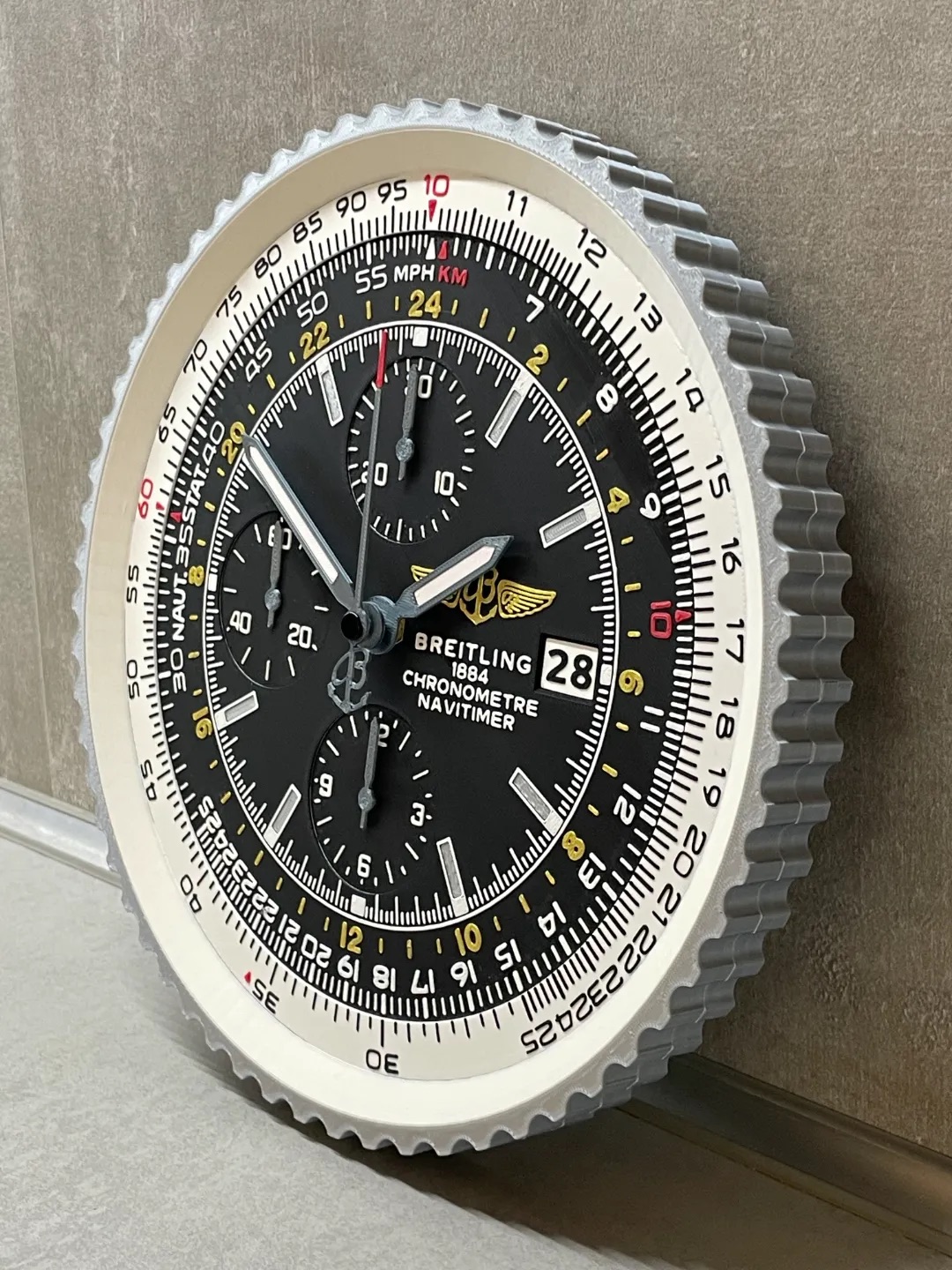 Breitling Navitimer World Wall Clock – Gift for Men | 3D Printed