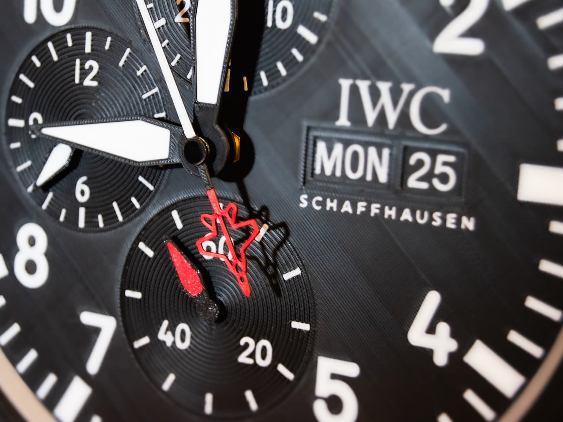 IWC Pilot Wall Clock | Top Gun Edition | Chronograph-Style Wall Clock | Gift for Men | 3D Printed