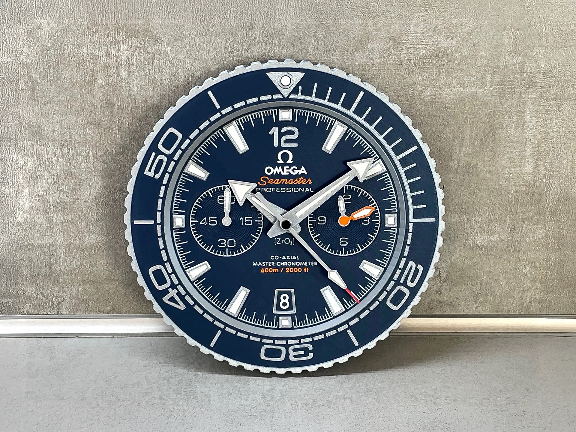 Omega Seamaster Professional Wall Clock – Nautical Luxury for Your Wall! – Gift for Men | 3D Printed