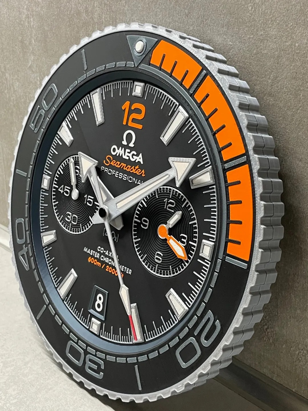 Omega Seamaster Professional Wall Clock – Nautical Luxury for Your Wall! – Gift for Men | 3D Printed