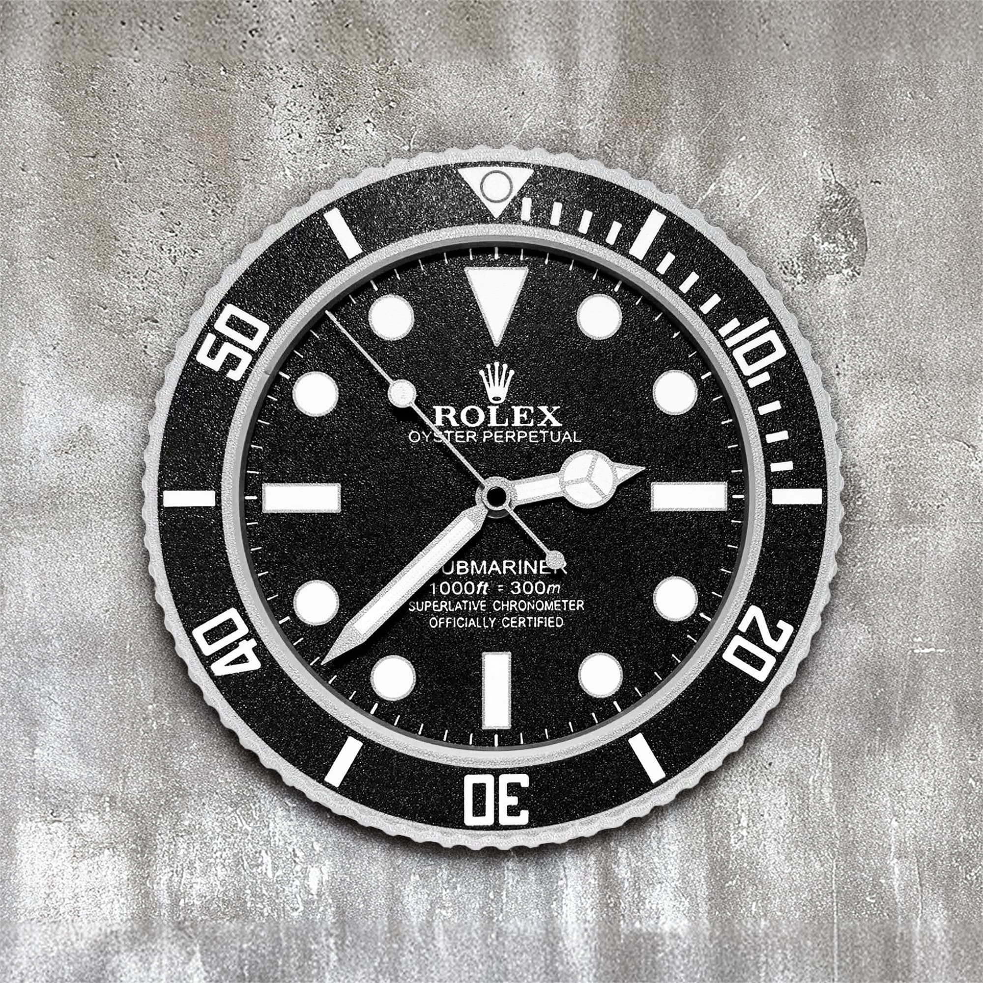 Rolex Submariner Wall Clock – Diver Watch Look in Black, Blue, or Green | Gift for Men | 3D Printed
