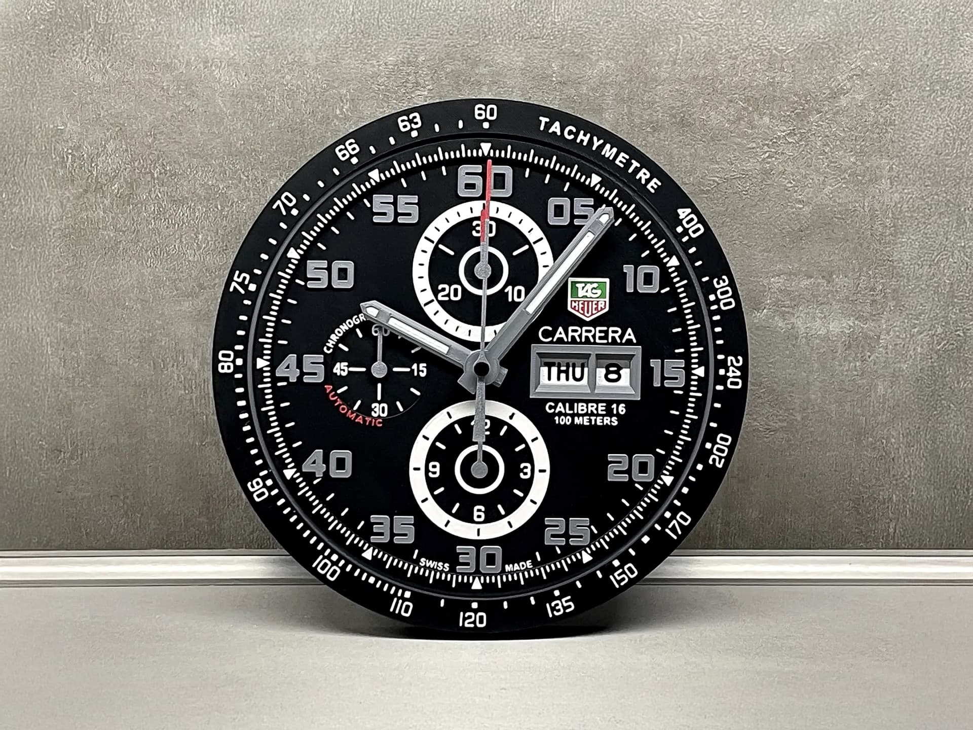 TAG Heuer Carrera Wall Clock – Gift for Men | 3D Printing