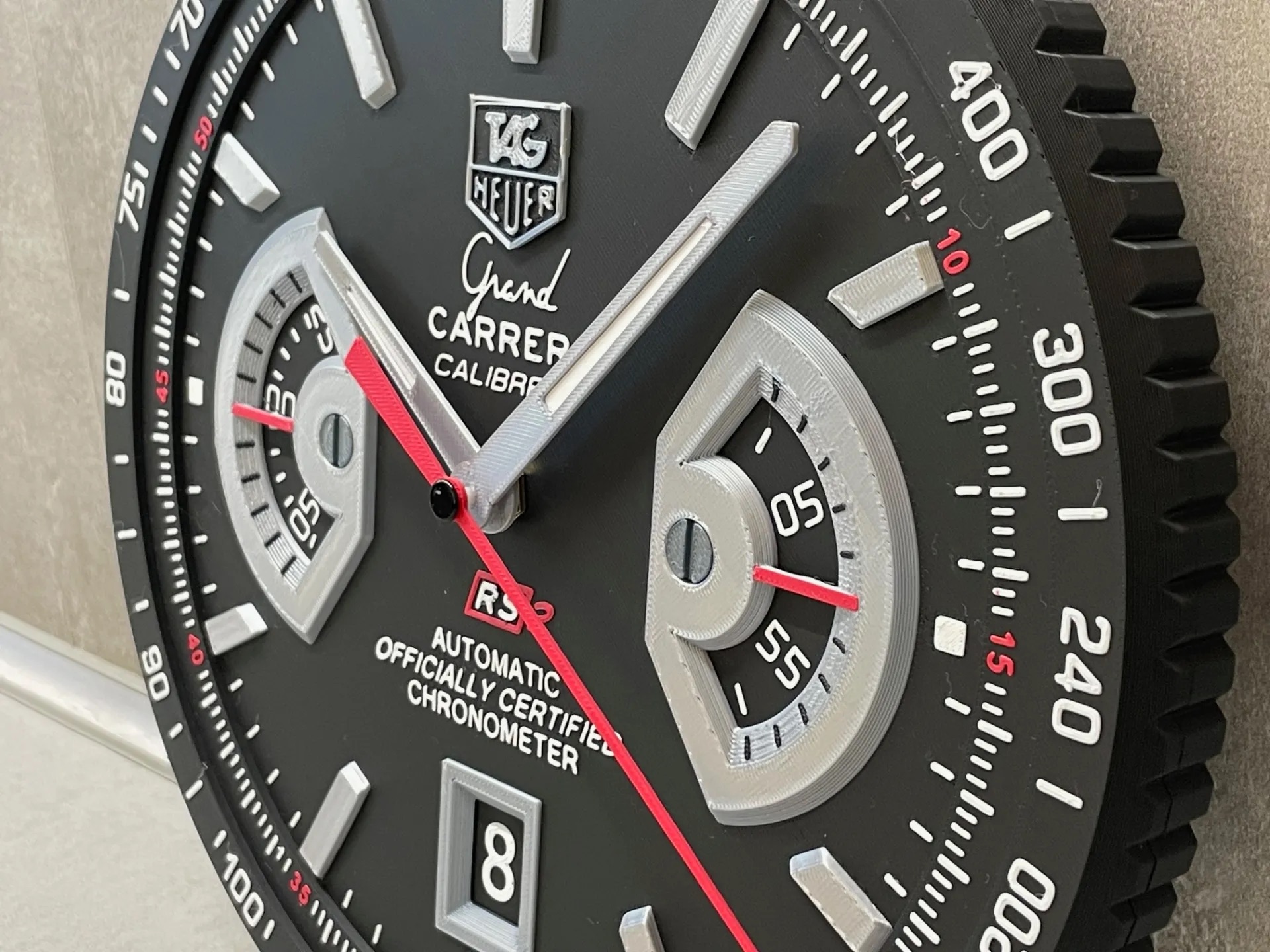 TAG Heuer Grand Carrera Calibre 17 RS 2 Wall Clock – Gift for Men | 3D Printed