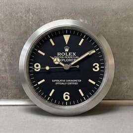 Rolex Explorer Wall Clock – Iconic Adventure Look in Black-Silver | Gift for Men | 3D Print
