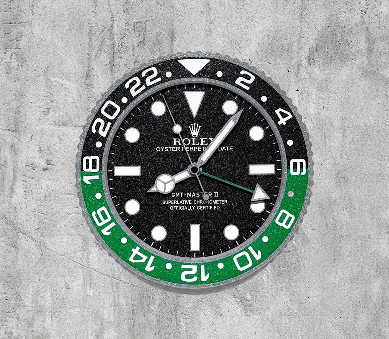 Rolex GMT-Master II Wall Clock – 24h Design in Red-Blue, Red, Blue, or Green | Gift for Men | 3D Printed